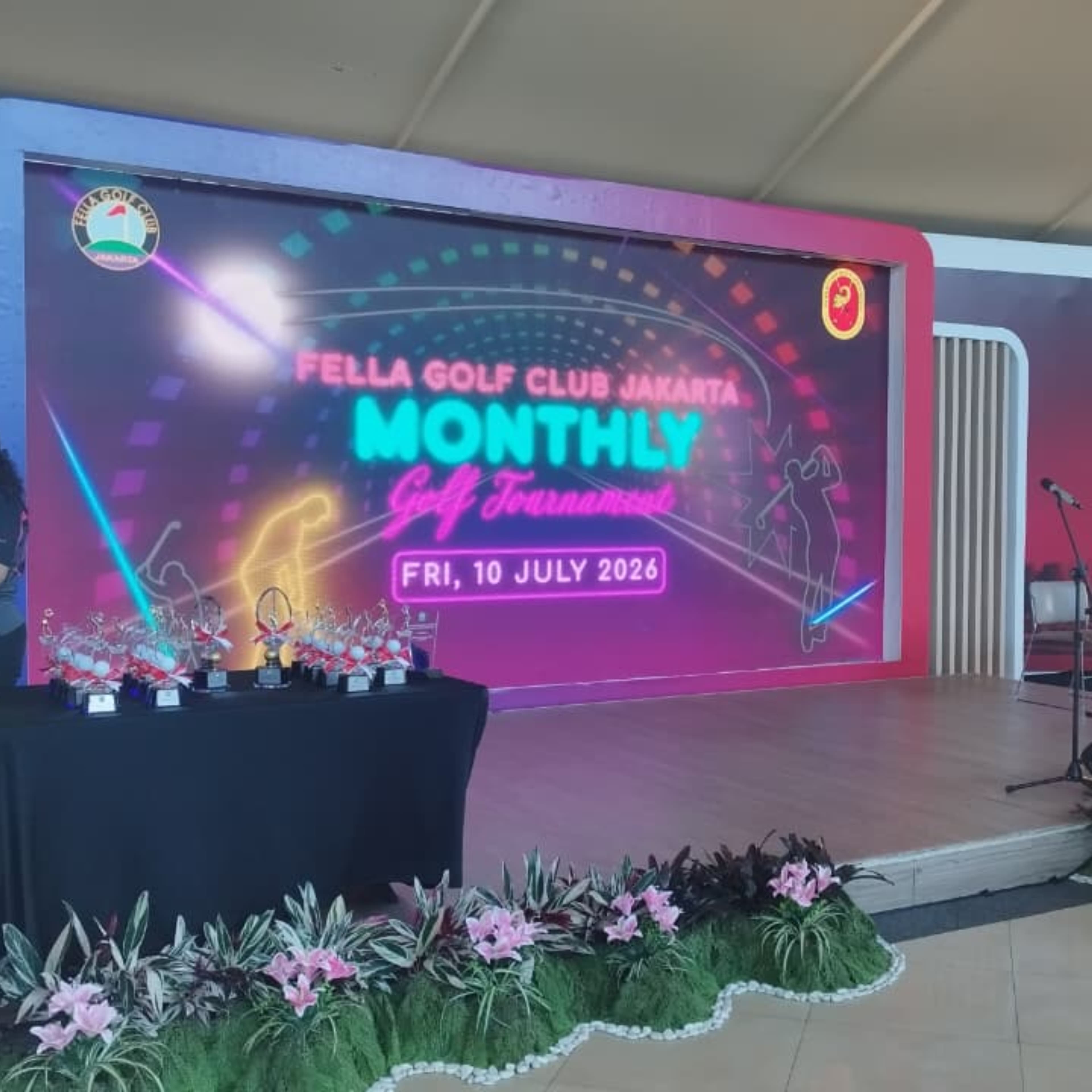 Fella Golf Club Jakarta Monthly Golf Tournament neon LED