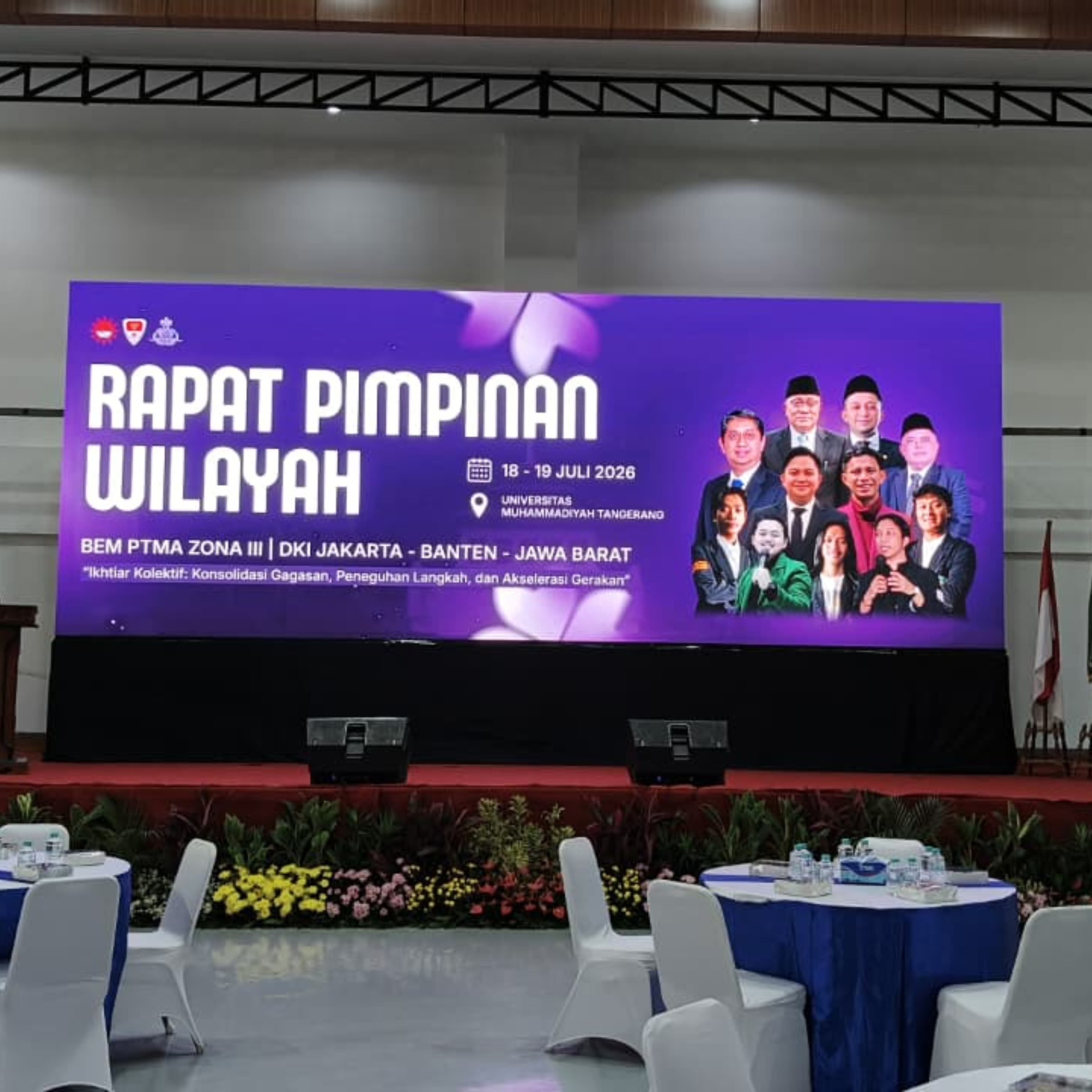 BEM PTMA Zona III Rapat Pimpinan Wilayah LED stage